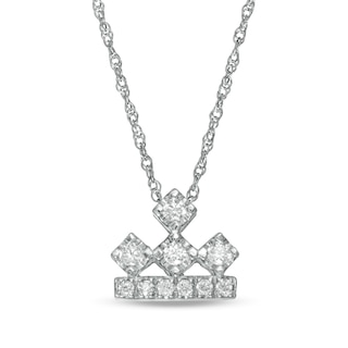 Peoples Private Collection 0.15 CT. T.W. Diamond Crown Pendant in 10K Gold