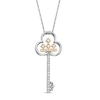 Peoples Private Collection 0.15 CT. T.W. Diamond Key Pendant in 10K Two-Tone Gold