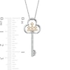 Peoples Private Collection 0.15 CT. T.W. Diamond Key Pendant in 10K Two-Tone Gold