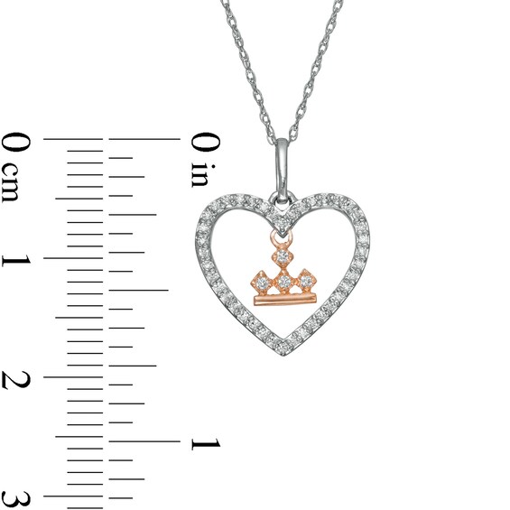 Peoples Private Collection 0.15 CT. T.W. Diamond Heart Pendant in 10K Two-Tone Gold