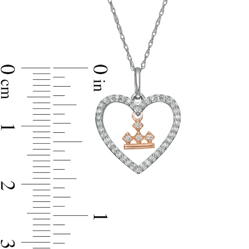 Peoples Private Collection 0.15 CT. T.W. Diamond Heart Pendant in 10K Two-Tone Gold