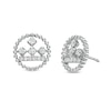 Thumbnail Image 0 of Peoples Private Collection 0.25 CT. T.W. Diamond Beaded Circle Stud Earrings in 10K White Gold