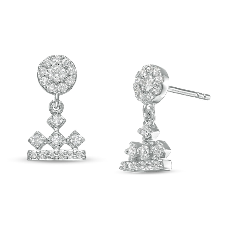 Peoples Private Collection 0.33 CT. T.W. Diamond Drop Earrings in 10K White Gold|Peoples Jewellers