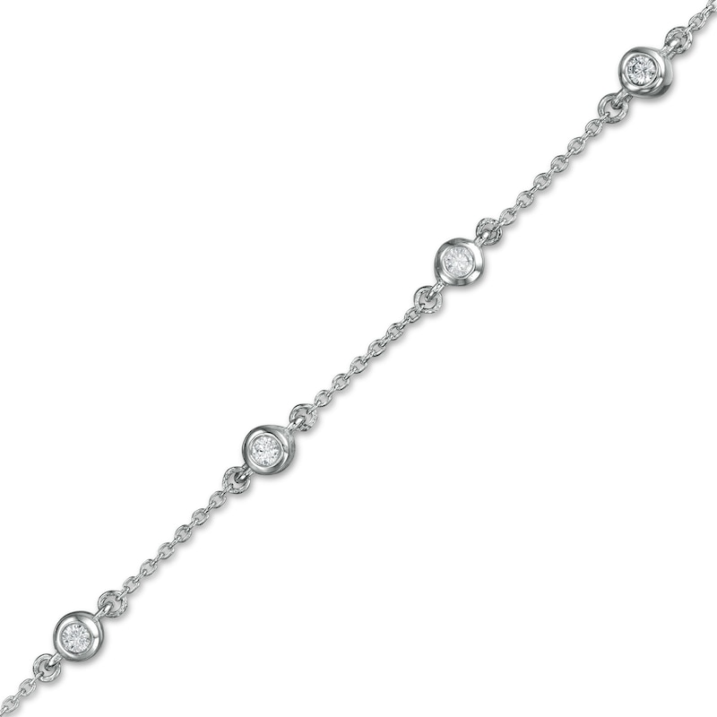 Peoples Private Collection 0.25 CT. T.W. Diamond Bracelet in 10K White Gold - 7.25"|Peoples Jewellers