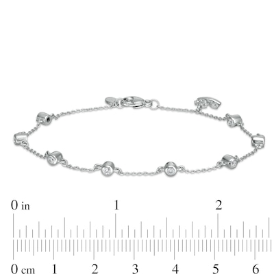 Peoples Private Collection 0.25 CT. T.W. Diamond Bracelet in 10K White Gold - 7.25"