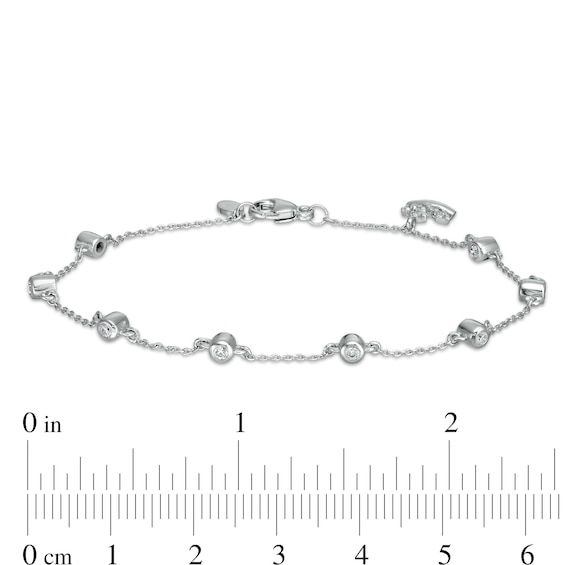 Peoples Private Collection 0.25 CT. T.W. Diamond Bracelet in 10K White Gold - 7.25"