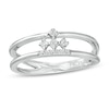 Peoples Private Collection 0.06 CT. T.W. Diamond Split Shank ring in 10K White Gold