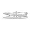 Thumbnail Image 3 of Peoples Private Collection 0.06 CT. T.W. Diamond Split Shank ring in 10K White Gold