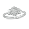 Thumbnail Image 0 of Peoples Private Collection 0.20 CT. T.W. Composite Diamond Oval-Shaped Frame Ring in 10K White Gold