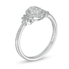 Thumbnail Image 2 of Peoples Private Collection 0.20 CT. T.W. Composite Diamond Oval-Shaped Frame Ring in 10K White Gold