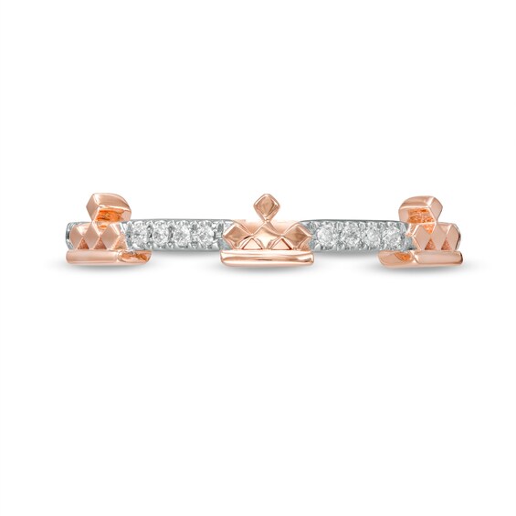 Peoples Private Collection 0.07 CT. T.W. Diamond Crown Ring in 10K Rose Gold