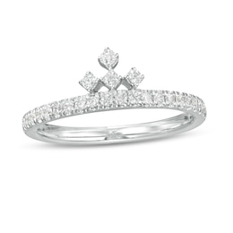 Peoples Private Collection 0.25 CT. T.W. Diamond Crown Ring in 10K White Gold