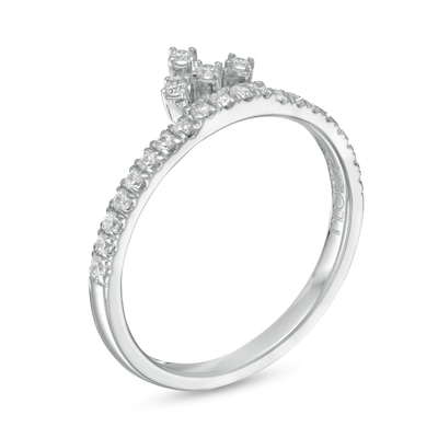 Peoples Private Collection 0.25 CT. T.W. Diamond Crown Ring in 10K White Gold