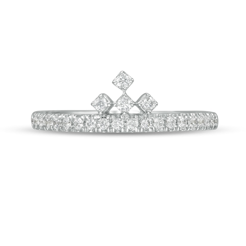 Peoples Private Collection 0.25 CT. T.W. Diamond Crown Ring in 10K White Gold