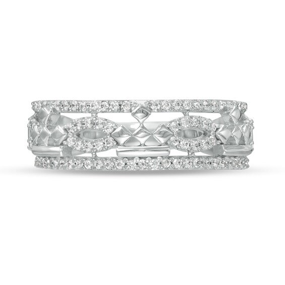 Peoples Private Collection 0.25 CT. T.W. Diamond Crown Art Deco Ring in 10K White Gold