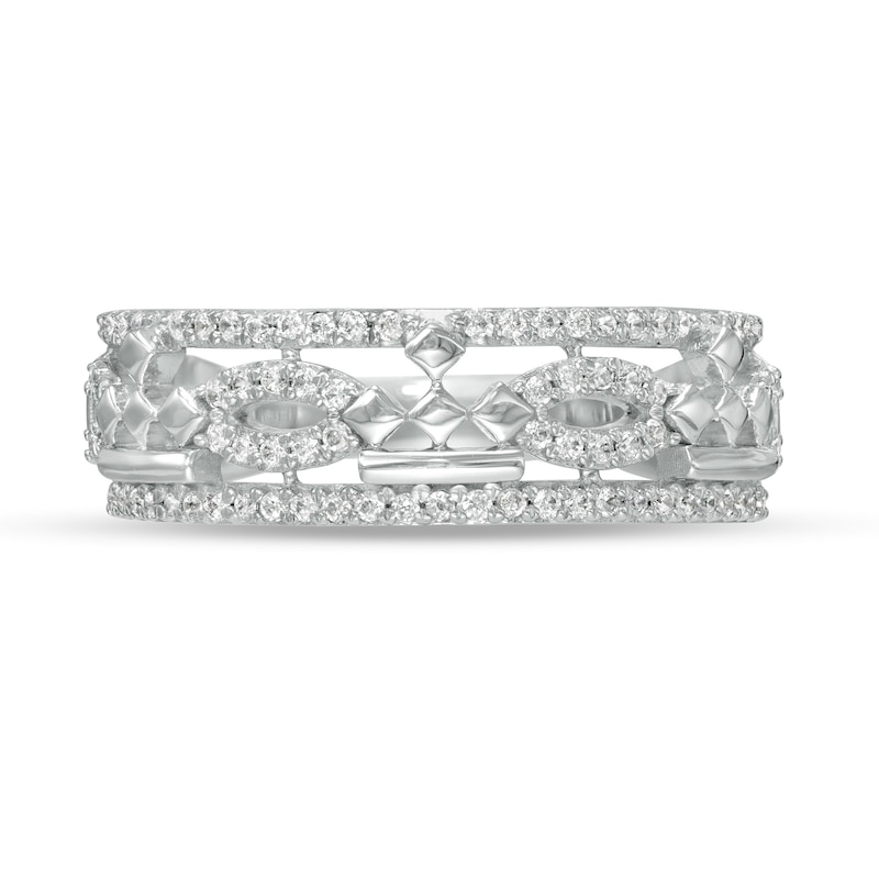Peoples Private Collection 0.25 CT. T.W. Diamond Crown Art Deco Ring in 10K White Gold|Peoples Jewellers