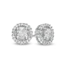 0.37 CT. T.W. Diamond Frame Stud Earrings in 10K White Gold