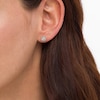 Thumbnail Image 1 of 0.37 CT. T.W. Diamond Frame Stud Earrings in 10K Rose Gold