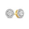 Thumbnail Image 0 of 0.37 CT. T.W. Diamond Frame Stud Earrings in 10K Gold