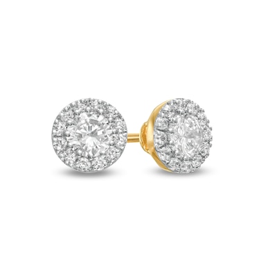 CT. T.W. Diamond Frame Stud Earrings in 10K Gold