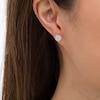 Thumbnail Image 1 of 0.83 CT. T.W. Diamond Frame Stud Earrings in 10K Gold