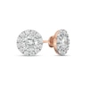 0.83 CT. T.W. Diamond Frame Stud Earrings in 10K Rose Gold