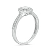 0.29 CT. T.W. Diamond Cushion Frame Engagement Ring in Sterling Silver