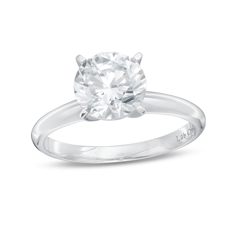 Main Image 1 of 2.00 CT. Certified Lab-Created Diamond Solitaire Engagement Ring in 14K White Gold (F/SI2)