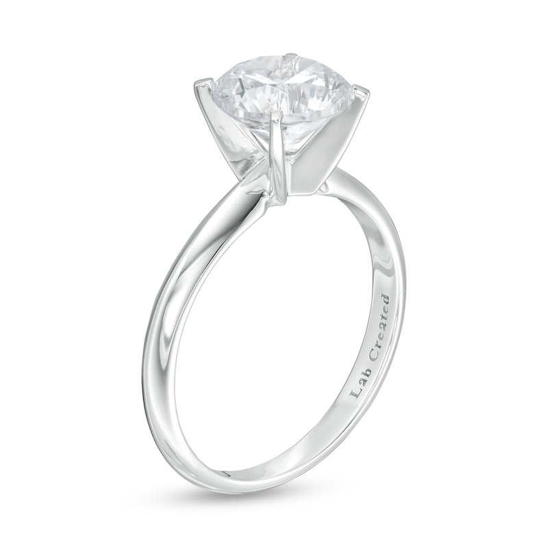 Main Image 3 of 2.00 CT. Certified Lab-Created Diamond Solitaire Engagement Ring in 14K White Gold (F/SI2)