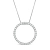 Thumbnail Image 0 of 0.50 CT. T.W. Certified Lab-Created Diamond Circle Pendant in 14K White Gold (F/SI2)