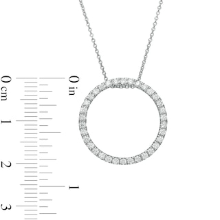 0.50 CT. T.W. Certified Lab-Created Diamond Circle Pendant in 14K White Gold (F/SI2)