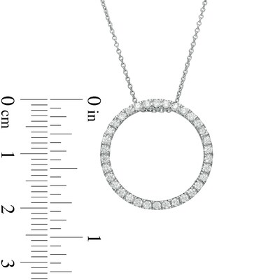 0.50 CT. T.W. Certified Lab-Created Diamond Circle Pendant in 14K White Gold (F/SI2)