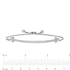 Thumbnail Image 2 of Peoples Private Collection 0.50 CT. T.W. Diamond Crown Collar Bolo Bracelet in 10K White Gold - 9.5"