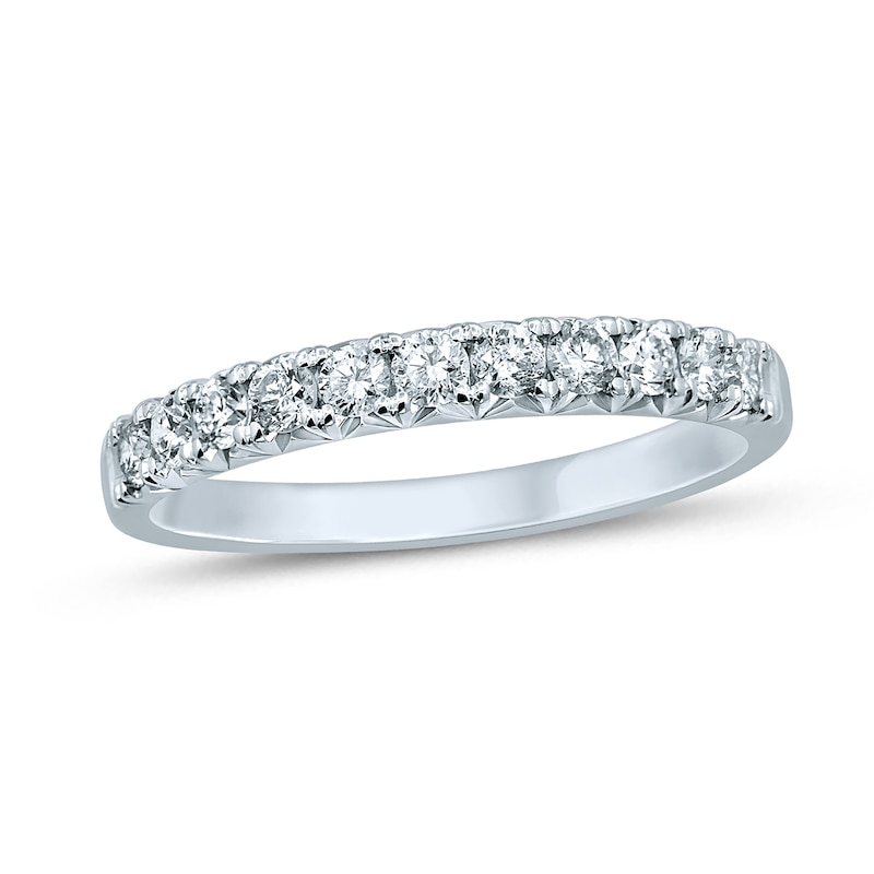 0.45 CT. T.W. Diamond Eleven Stone Anniversary Band in 14K White Gold|Peoples Jewellers