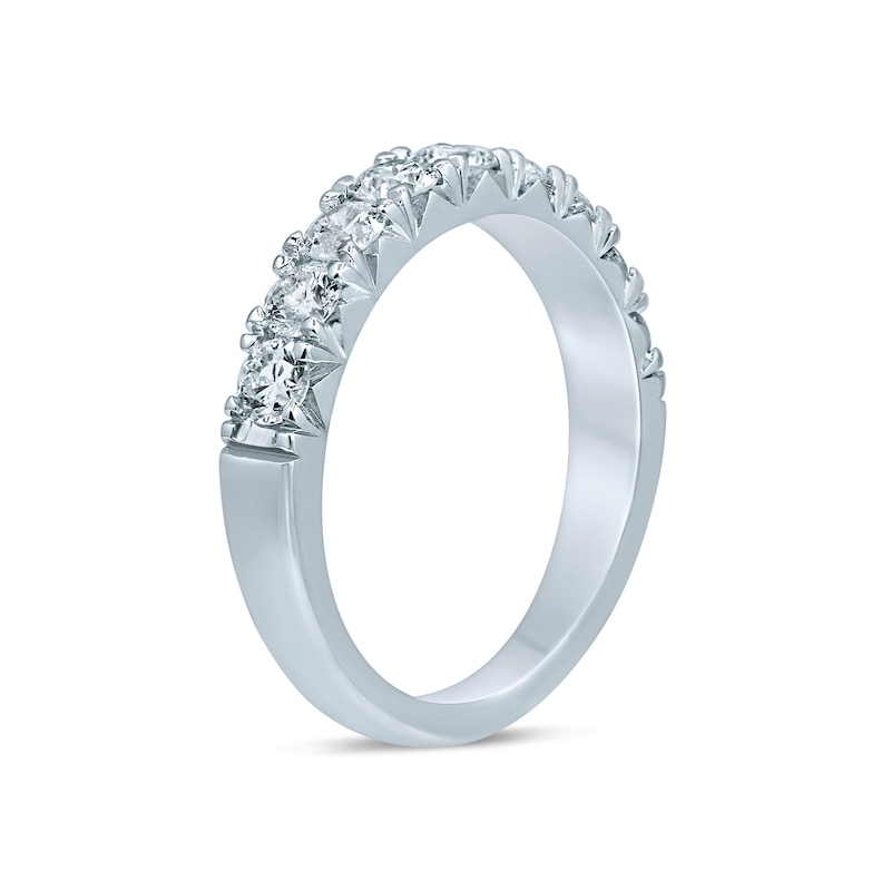 0.95 CT. T.W. Diamond Nine Stone Anniversary Band in 14K White Gold|Peoples Jewellers