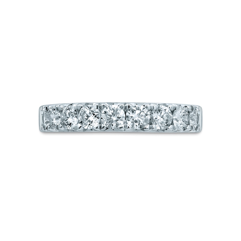 0.95 CT. T.W. Diamond Nine Stone Anniversary Band in 14K White Gold