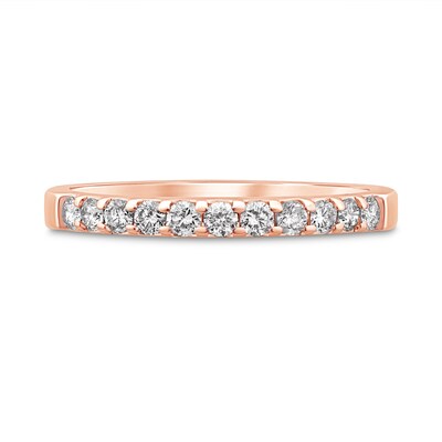 0.37 CT. T.W. Diamond Eleven Stone Anniversary Band in 10K Rose Gold