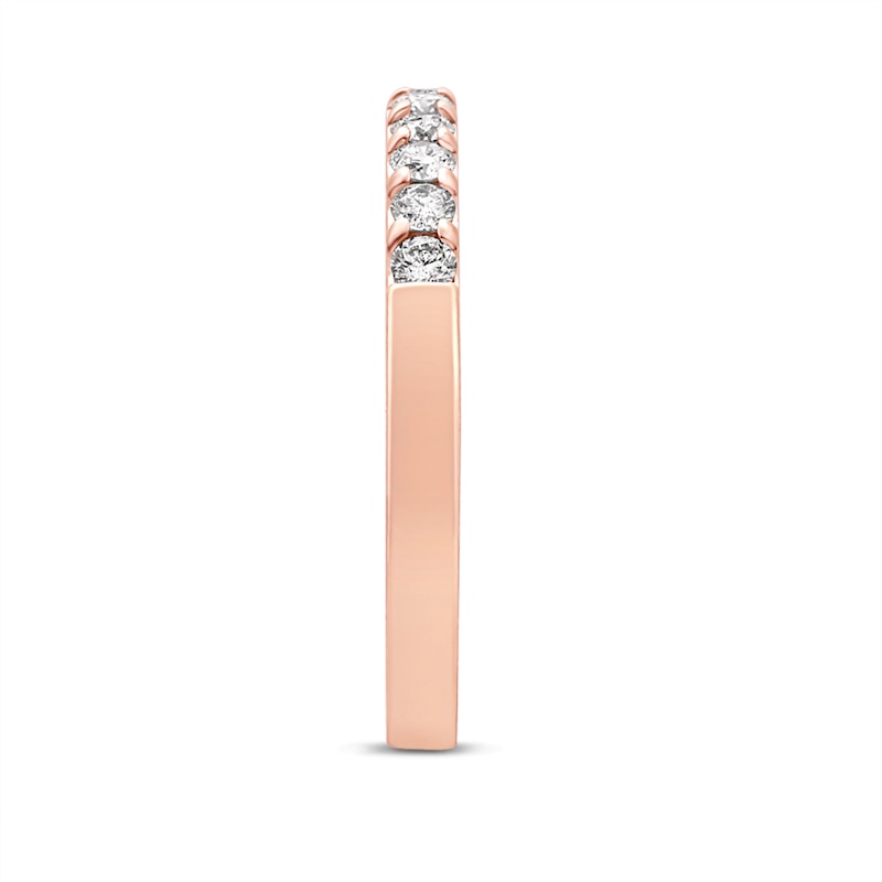 Main Image 2 of 0.37 CT. T.W. Diamond Eleven Stone Anniversary Band in 10K Rose Gold