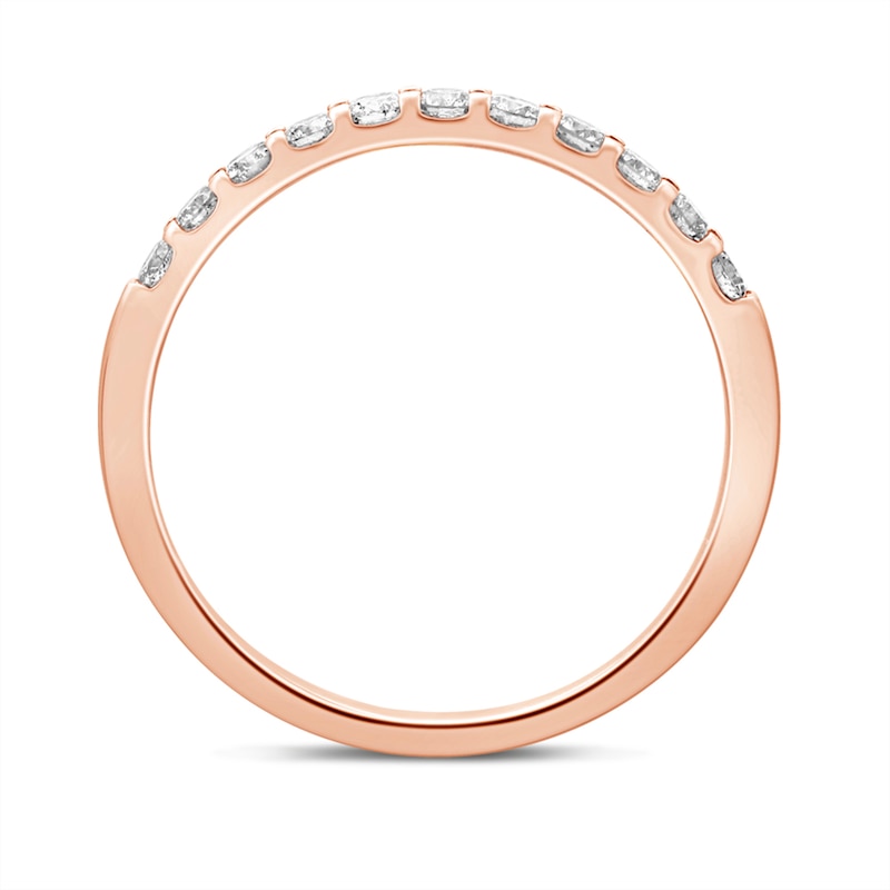 Main Image 3 of 0.37 CT. T.W. Diamond Eleven Stone Anniversary Band in 10K Rose Gold