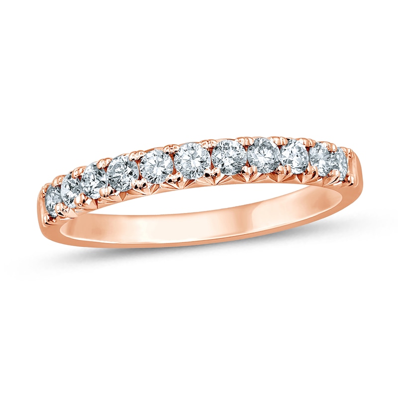 0.45 CT. T.W. Diamond Eleven Stone Anniversary Band in 14K Rose Gold|Peoples Jewellers