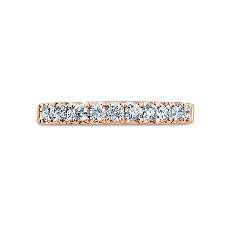 0.45 CT. T.W. Diamond Eleven Stone Anniversary Band in 14K Rose Gold