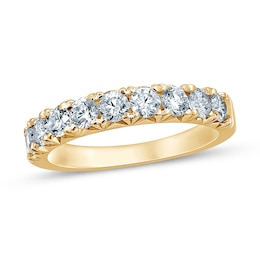 0.95 CT. T.W. Diamond Nine Stone Anniversary Band in 14K Gold