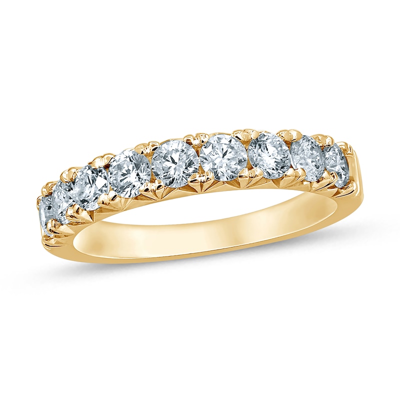 0.95 CT. T.W. Diamond Nine Stone Anniversary Band in 14K Gold