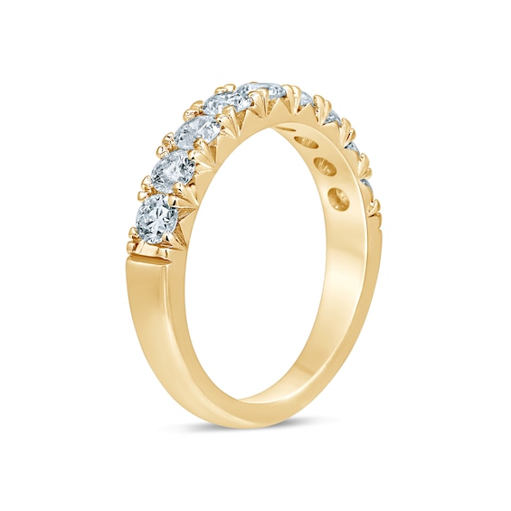 0.95 CT. T.W. Diamond Nine Stone Anniversary Band in 14K Gold