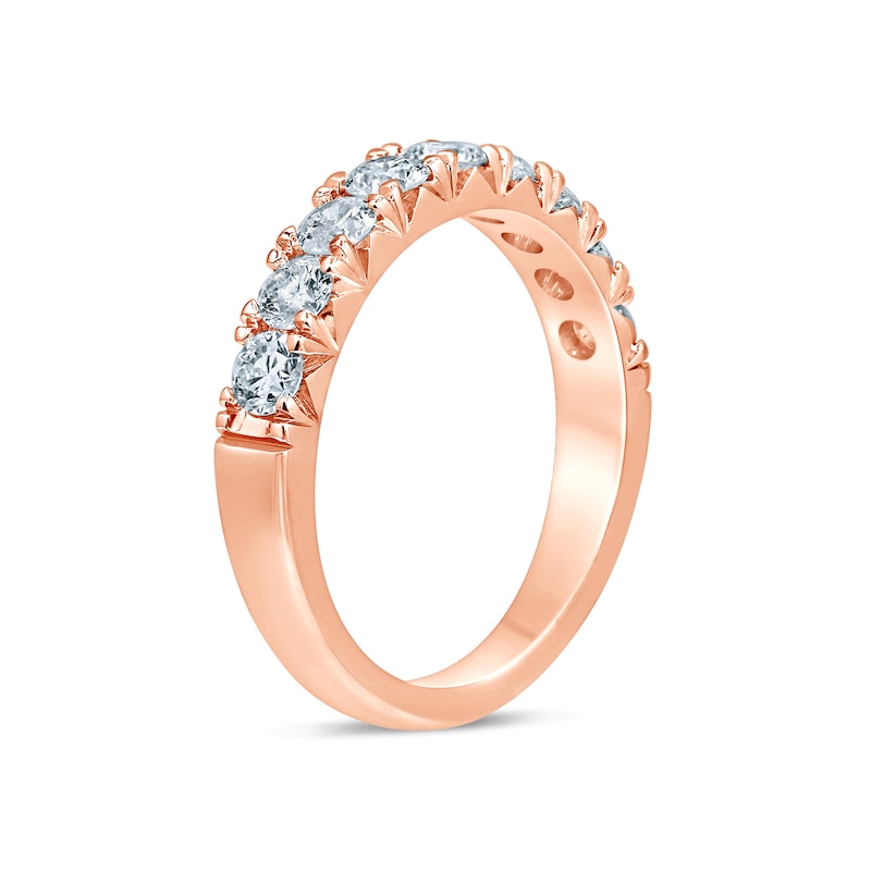 0.95 CT. T.W. Diamond Nine Stone Anniversary Band in 14K Rose Gold