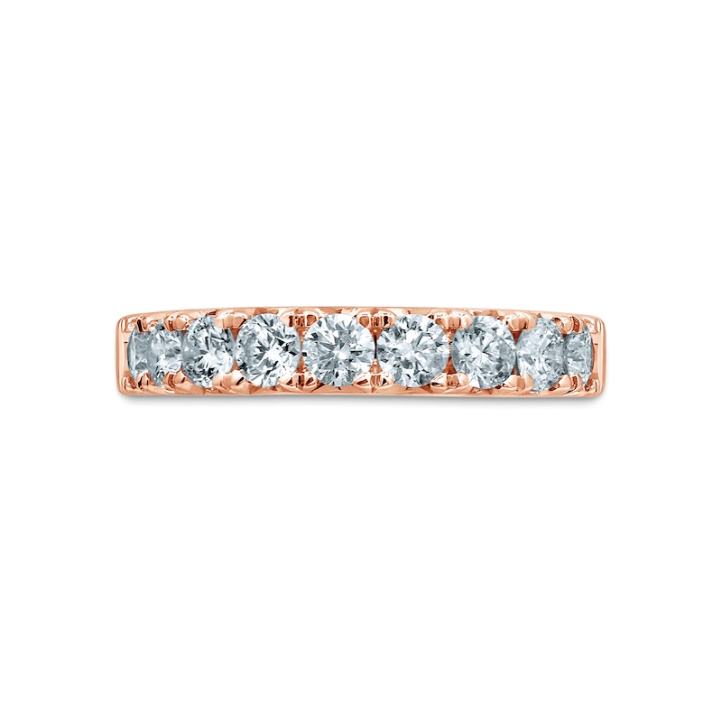 0.95 CT. T.W. Diamond Nine Stone Anniversary Band in 14K Rose Gold|Peoples Jewellers