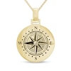 Thumbnail Image 0 of Men's Engravable Compass Disc Pendant in 10K White or Yellow Gold (1-4 Lines)