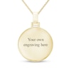 Thumbnail Image 2 of Men's Engravable Compass Disc Pendant in 10K White or Yellow Gold (1-4 Lines)