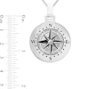 Thumbnail Image 3 of Men's Engravable Compass Disc Pendant in 10K White or Yellow Gold (1-4 Lines)