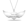 Thumbnail Image 1 of Engravable Photo Heart with Angel Wings Pendant in 10K White, Yellow or Rose Gold (1 Image and 3 Lines)